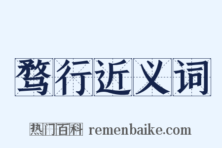 骛行近义词是什么意思的图片